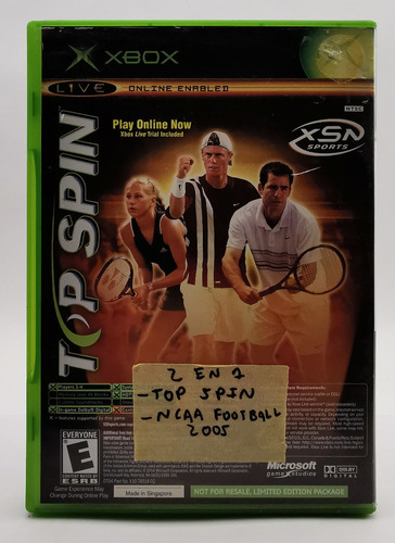 Top Spin - Ncaa Football 2005 Xbox Clasico Combo R G Gallery