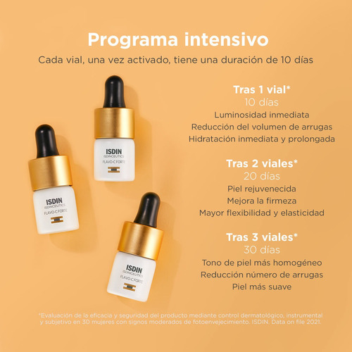 Imagen 8 de 12 de Isdinceutics Flavo-c Forte Sérum Intensivo 30 Días X 3u