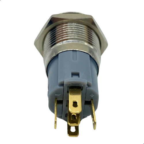 Botão Anti Vandalismo Led Azul Sem Trava 12v 22mm