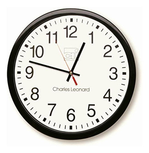 Charles Leonard Reloj De Pared, Cuarzo Delgado De 14