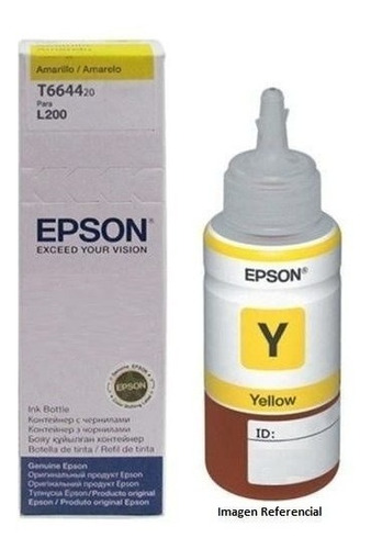 Tinta Epson Original Amarilla L110 L200 L210 L350 L355 L555.