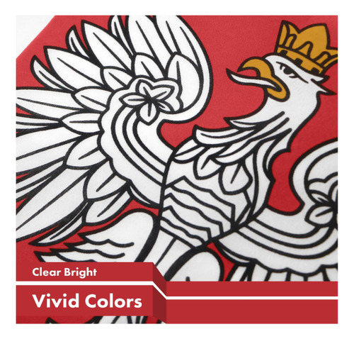 Bandera De Polonia Con Escudo 150cm X 90cm *25