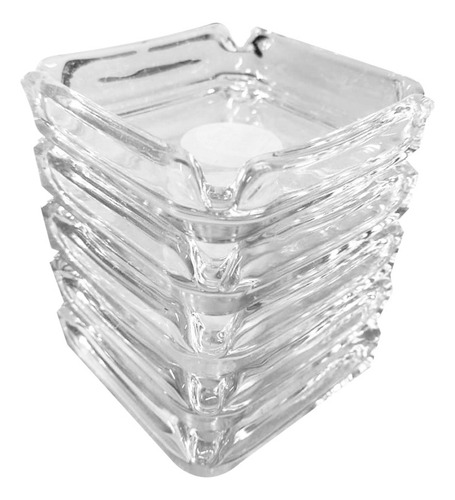 20 Ceniceros Crisa Cuadrado De Cristal 9 X 9 Para Bares