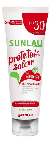 Protetor bloqueador solar FPS30 com repelente 120mL Sunlau