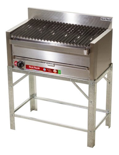 Parrilla Mediana Gas Sol Real 047 + Soporte + Colector Grasa