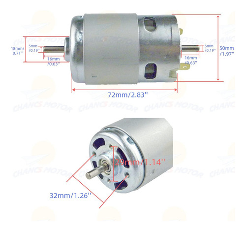 Kit De Eixo Duplo Com Motor 895 Dc 12v/24v 6000/12000 Rpm
