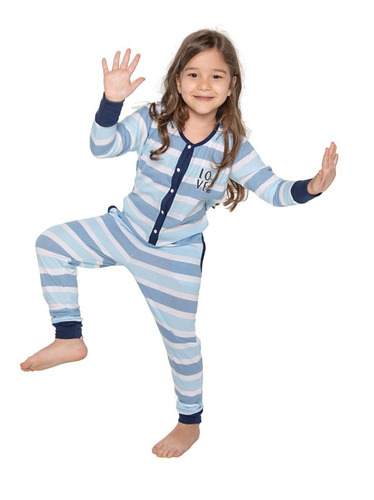 Pijama Enterito Para Nenas Invieno Mono 703