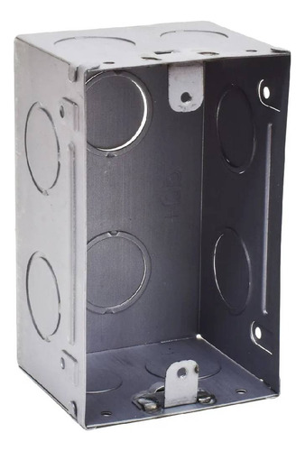 Caja Luz Rectangular Chapa Profunda Durlock Ag 5x10 Gris