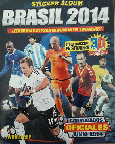 Album De Figurinhas 3d Copa Do Mundo 2014 Com Óculos