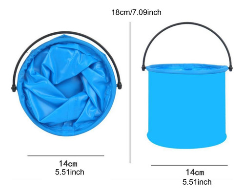 Cubo Plegable Cubo Plegable Portátil Para Viajar Senderismo