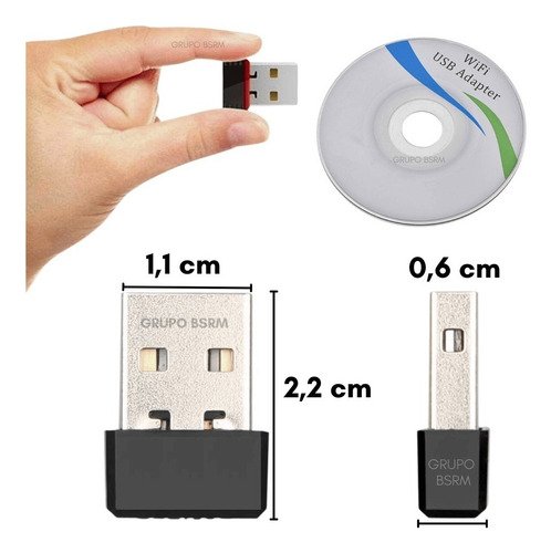 Nano Receptor De Sinal Usb Wifi 2.4 G Sinal Moderno Potente