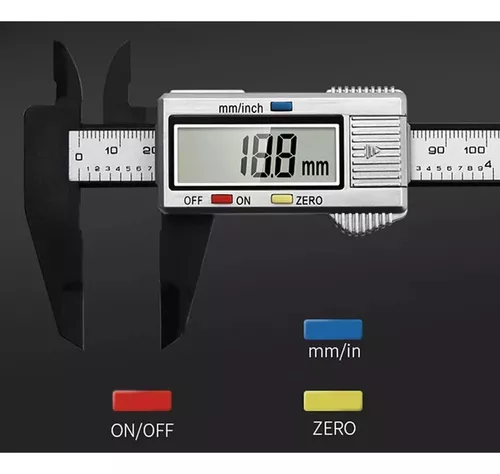Calibrador digital de 150 mM, calibrador deslizante electrónico Herramienta  digital de precisión Micrómetro Pantalla LCD grande TUNC Sencillez