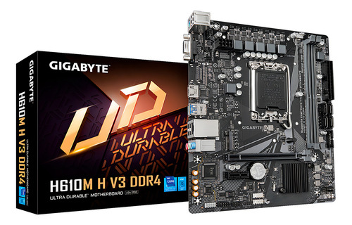 Placa madre Gigabyte H610m H, Intel de 12.ª y 13.ª generación, Lga1700, color gris