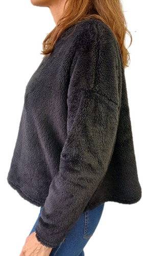Buzo Peluche Corderito Bifaz Mujer