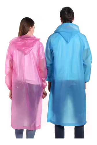 Ponchos Impermeable Reutilizables Para Adultos Contra Lluvia Purpura G