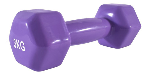 Mancuerna De 3 Kg Cada Una - Precio Por Unidad - Gym Pesas Color Violeta