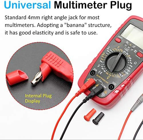 Kit De Cables De Prueba De Multímetro Darkbeam Con Clips Y C