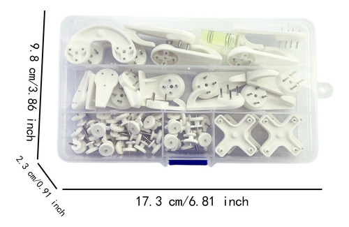 Kit Para Colgar Cuadros, 62 Unidades, Colgadores De Pared