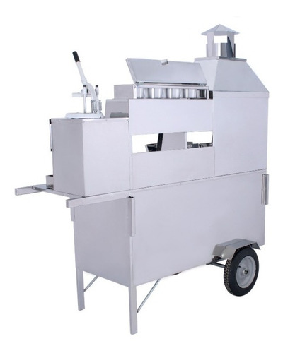 Imagem 4 de 4 de Carrinho Ambulante 4 E 1 Churras Hot Dog Pastel Batata Frita