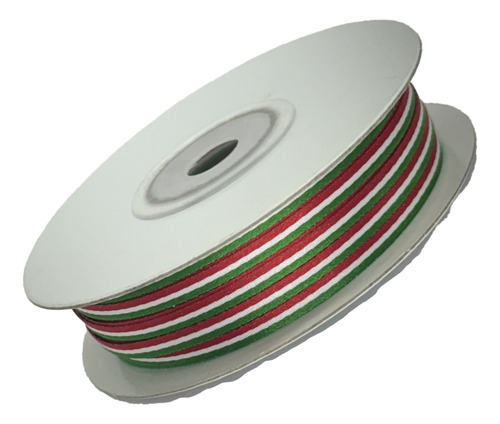 Listón Tricolor Satinado Una Cara #0: 3mm X 45mts