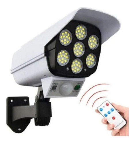 Foco Solar Cámara Sensor De Movimiento + Control Remoto Colo