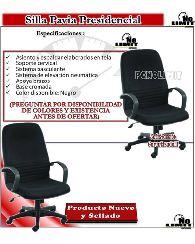 Silla Pavia Presidencial Oficina Escritorio Pcnolimit Mx