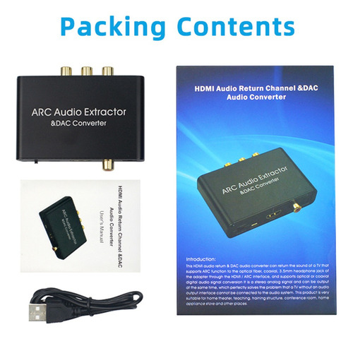 Adaptador De Audio Arc De 192 Khz, Extractor De Audio Hd Dig