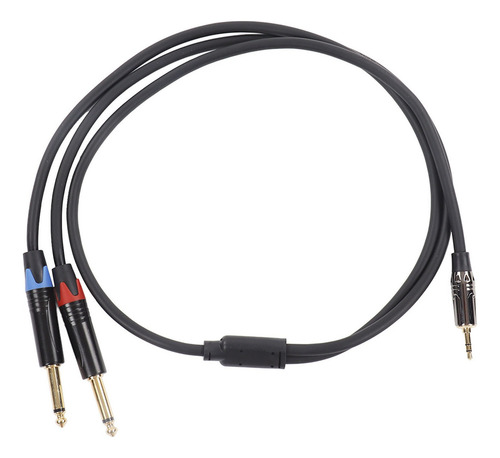 Cable Estéreo Ts De 3,5 Mm 1/8 Pulgadas A Doble 6,35 Mm Y 1/
