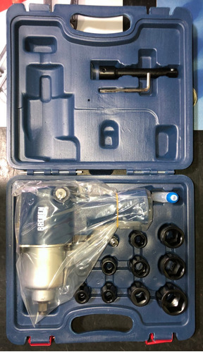Imagen 8 de 9 de Llave Pistola Impacto Neumatica Bremen 1/2 760nm Kit Industrial Doble Martillo Cod. 7132 Dgm