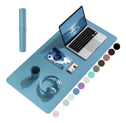 Desk Pad Almohadilla De Escritorio Para Mouse / Teclado Azul