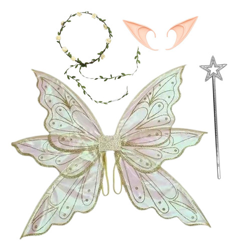 Conjunto De Disfraz De Hada Con Para Fiestas De Rol Y