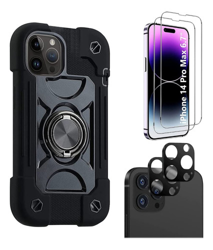 iPhone 14 Pro Max Con Vidrio Templado Y Protector De Cámara