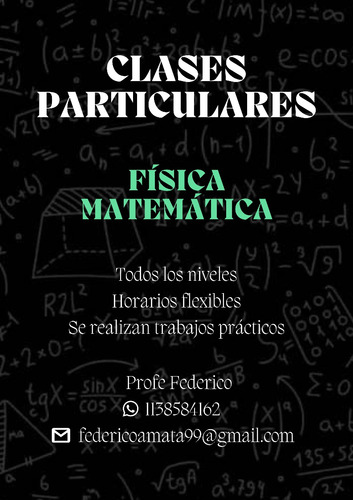 Clases Particulares Física Y Matemática
