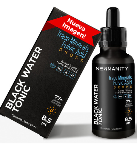  Black Water Tonic 50 Ml | Alcalinizador | Fulvico Shilajit 