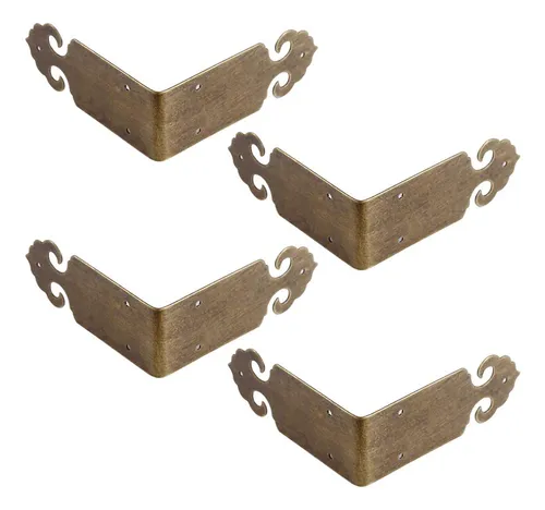 comprar 4 Protector Esquina Cobre Puro Vintage Laton Antiguo Borde