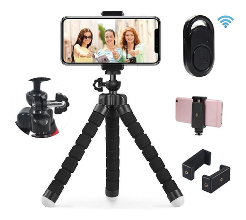 Tripode 18cm Soporte Celular Disparador Bluetooth Para Fotos
