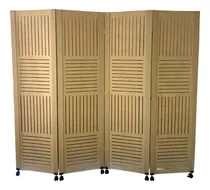 Comprar Biombos 4 Folhas Ripado Ou Liso Reto -entregas Sp -capital
