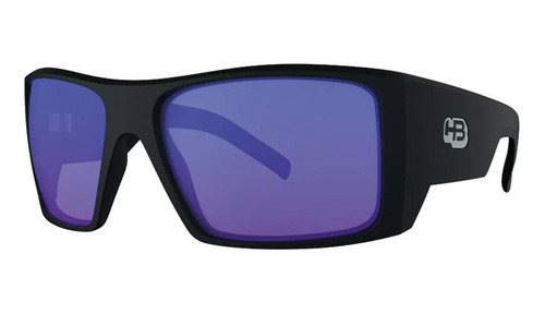 Óculos De Sol Hb Rocker 2.0 Preto Fosco Lente Azul Espelhado