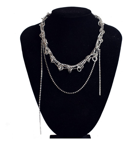 Collar De Cadena Gruesa Multicapa De Moda Para Hombre