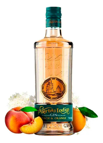 Paquete De 3 Ginebra Puerto De Indias Peach & Orange 750 Ml