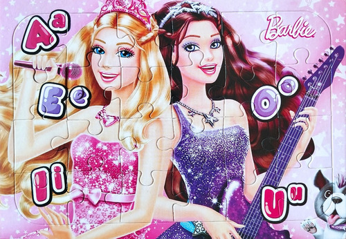 Rompecabezas De Barbie Vocales De 24 Piezas 33cm X 23cm