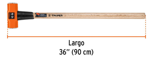 Comba 10 Lb Octagonal, Mango De Madera 36 , Truper