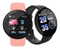 Comprar Reloj Inteligente D18 Smartwatch Digital Combo Negro + Rosa