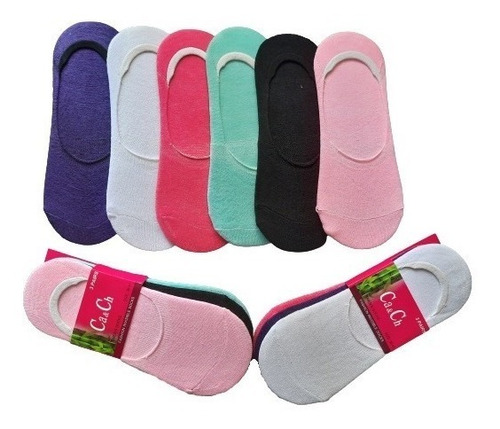 Pack 12 Pares Calcetas Invisible Mujer 36 Al 39