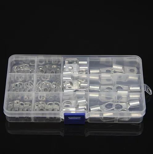 Kit de conectores crimpados para terminal de tubo de cobre prateado