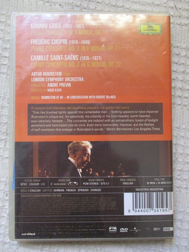 Artur Rubinstein - Piano Concertos. Grieg Chopin Saint-saëns