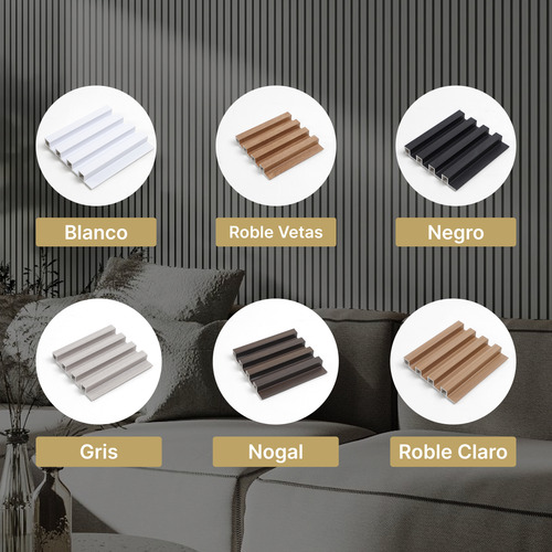 Revistimiento De Pared Wpc Interior 290cm X 17cm