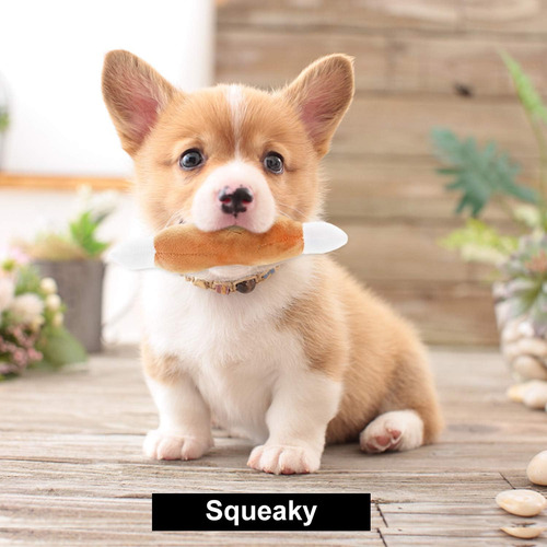 Nocciola Dog Squeaky Toys, Juguetes De Peluche Pequeños P...