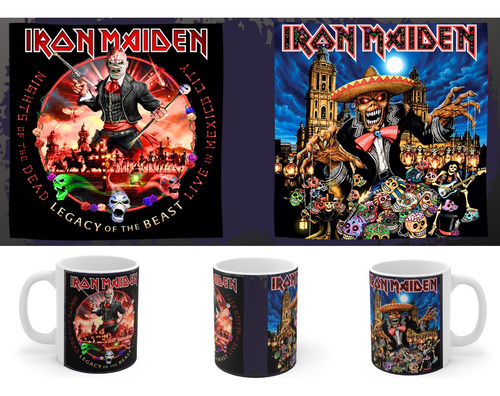 Rnm-0470 Taza Tazon Iron Maiden Nights Of The Dead Mexico