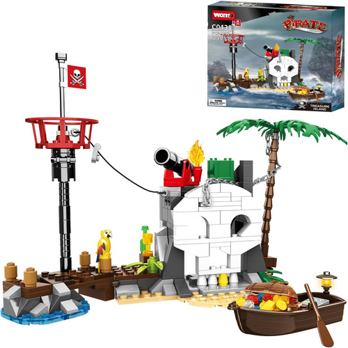 Wvinvw Treasure Island - Juego De Construcción De Piratas Co